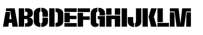 Macrosoma Grotesque Stencil Semi Condensed Bold Font UPPERCASE