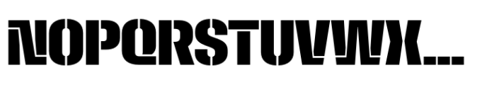 Macrosoma Grotesque Stencil Semi Condensed Bold Font UPPERCASE