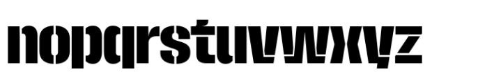 Macrosoma Grotesque Stencil Semi Condensed Bold Font LOWERCASE