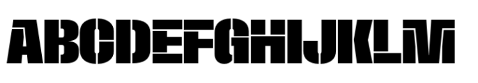 Macrosoma Grotesque Stencil Semi Condensed Extrabold Font UPPERCASE