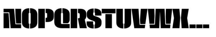 Macrosoma Grotesque Stencil Semi Condensed Extrabold Font UPPERCASE