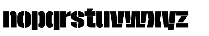 Macrosoma Grotesque Stencil Semi Condensed Extrabold Font LOWERCASE