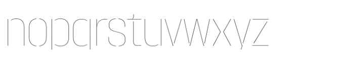 Macrosoma Grotesque Stencil Semi Condensed Hairline Font LOWERCASE