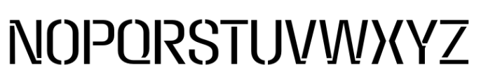 Macrosoma Grotesque Stencil Semi Condensed Light Font UPPERCASE