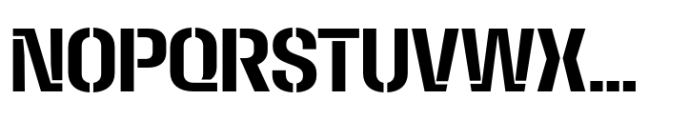 Macrosoma Grotesque Stencil Semi Condensed Medium Font UPPERCASE