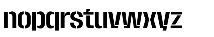 Macrosoma Grotesque Stencil Semi Condensed Medium Font LOWERCASE