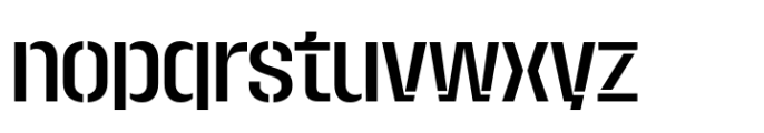 Macrosoma Grotesque Stencil Semi Condensed Regular Font LOWERCASE