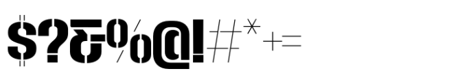 Macrosoma Grotesque Stencil Semi Condensed Semibold Font OTHER CHARS