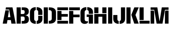 Macrosoma Grotesque Stencil Semi Condensed Semibold Font UPPERCASE