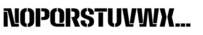 Macrosoma Grotesque Stencil Semi Condensed Semibold Font UPPERCASE