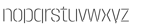 Macrosoma Grotesque Stencil Semi Condensed Thin Font LOWERCASE