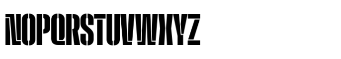 Macrosoma Grotesque Stencil Ultra Condensed Bold Font UPPERCASE