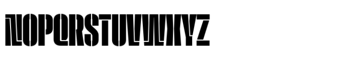 Macrosoma Grotesque Stencil Ultra Condensed Extrabold Font UPPERCASE