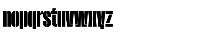 Macrosoma Grotesque Stencil Ultra Condensed Extrabold Font LOWERCASE