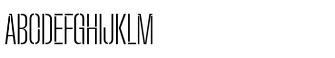 Macrosoma Grotesque Stencil Ultra Condensed Extralight Font UPPERCASE