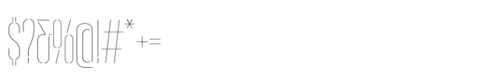 Macrosoma Grotesque Stencil Ultra Condensed Hairline Font OTHER CHARS