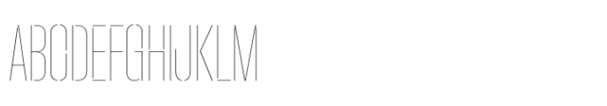 Macrosoma Grotesque Stencil Ultra Condensed Hairline Font UPPERCASE