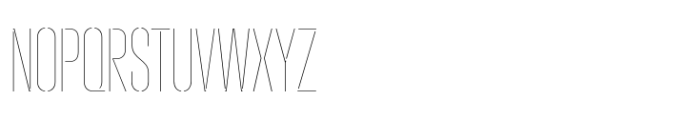 Macrosoma Grotesque Stencil Ultra Condensed Hairline Font UPPERCASE
