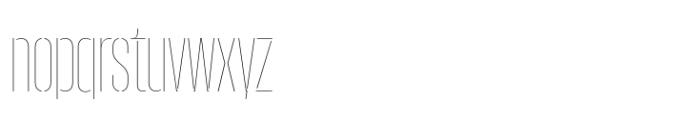 Macrosoma Grotesque Stencil Ultra Condensed Hairline Font LOWERCASE