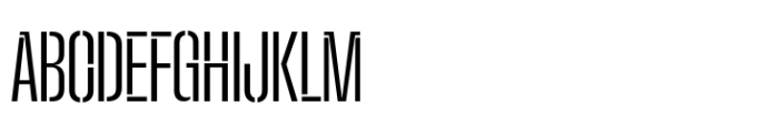 Macrosoma Grotesque Stencil Ultra Condensed Light Font UPPERCASE