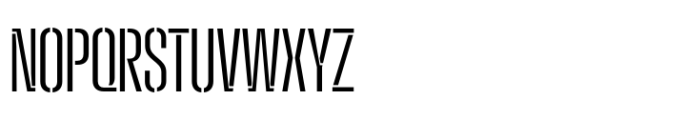 Macrosoma Grotesque Stencil Ultra Condensed Light Font UPPERCASE