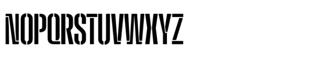 Macrosoma Grotesque Stencil Ultra Condensed Medium Font UPPERCASE