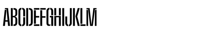 Macrosoma Grotesque Stencil Ultra Condensed Regular Font UPPERCASE