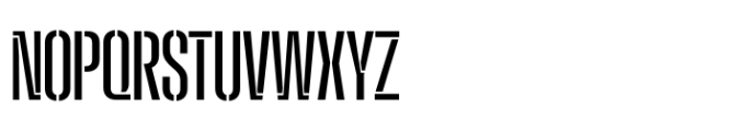 Macrosoma Grotesque Stencil Ultra Condensed Regular Font UPPERCASE