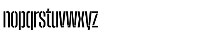 Macrosoma Grotesque Stencil Ultra Condensed Regular Font LOWERCASE