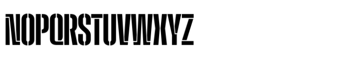 Macrosoma Grotesque Stencil Ultra Condensed Semibold Font UPPERCASE