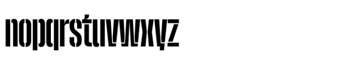 Macrosoma Grotesque Stencil Ultra Condensed Semibold Font LOWERCASE