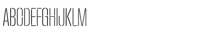 Macrosoma Grotesque Stencil Ultra Condensed Thin Font UPPERCASE