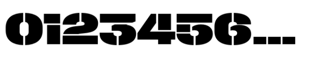 Macrosoma Grotesque Stencil Wide Bold Font OTHER CHARS