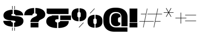 Macrosoma Grotesque Stencil Wide Bold Font OTHER CHARS