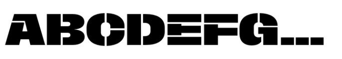 Macrosoma Grotesque Stencil Wide Bold Font UPPERCASE
