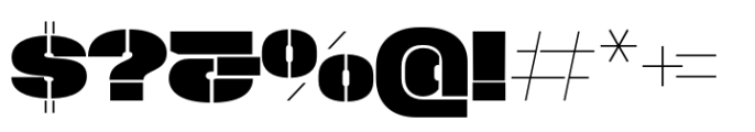 Macrosoma Grotesque Stencil Wide Extrabold Font OTHER CHARS