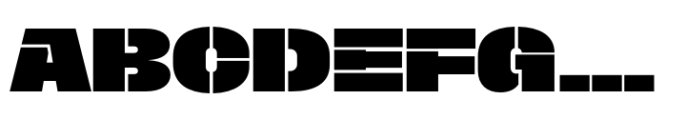 Macrosoma Grotesque Stencil Wide Extrabold Font UPPERCASE