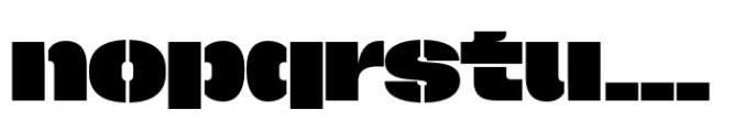 Macrosoma Grotesque Stencil Wide Extrabold Font LOWERCASE