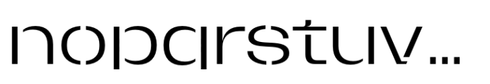 Macrosoma Grotesque Stencil Wide Extralight Font LOWERCASE