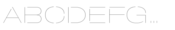Macrosoma Grotesque Stencil Wide Hairline Font UPPERCASE