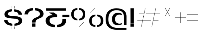 Macrosoma Grotesque Stencil Wide Light Font OTHER CHARS