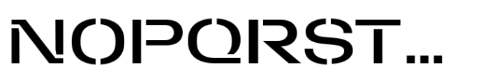 Macrosoma Grotesque Stencil Wide Light Font UPPERCASE