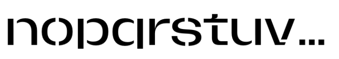 Macrosoma Grotesque Stencil Wide Light Font LOWERCASE