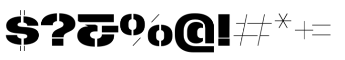 Macrosoma Grotesque Stencil Wide Semibold Font OTHER CHARS