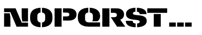 Macrosoma Grotesque Stencil Wide Semibold Font UPPERCASE