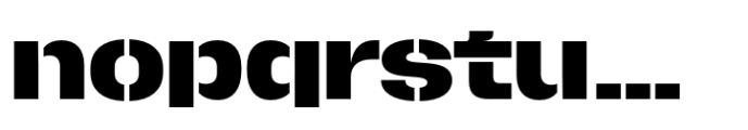 Macrosoma Grotesque Stencil Wide Semibold Font LOWERCASE