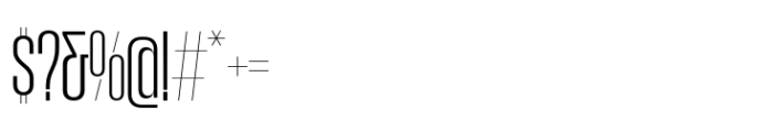 Macrosoma Grotesque Ultra Condensed Extralight Font OTHER CHARS