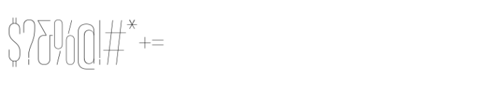 Macrosoma Grotesque Ultra Condensed Hairline Font OTHER CHARS
