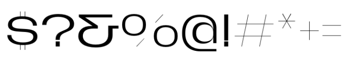 Macrosoma Grotesque Wide Extralight Font OTHER CHARS