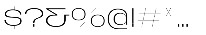 Macrosoma Grotesque Wide Thin Font OTHER CHARS